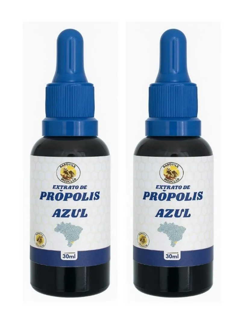 Extrato Própolis Azul Orgânico 2un De Abelha Em Abelha 30ml Sabor:Sem sabor