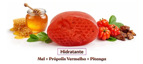 Kit 2 Sabonete Artesanal Mel+ Própolis Vermelha+ Pitanga 85g — 2