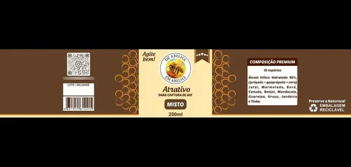 Atrativo Misto Premium Jataí, Iraí, Mandaçaia 200ml + Cera — 3