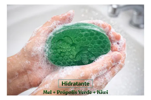 Kit 1 Sabonete Artesanal Mel + Própolis Verde + Kiwi 85g — 4