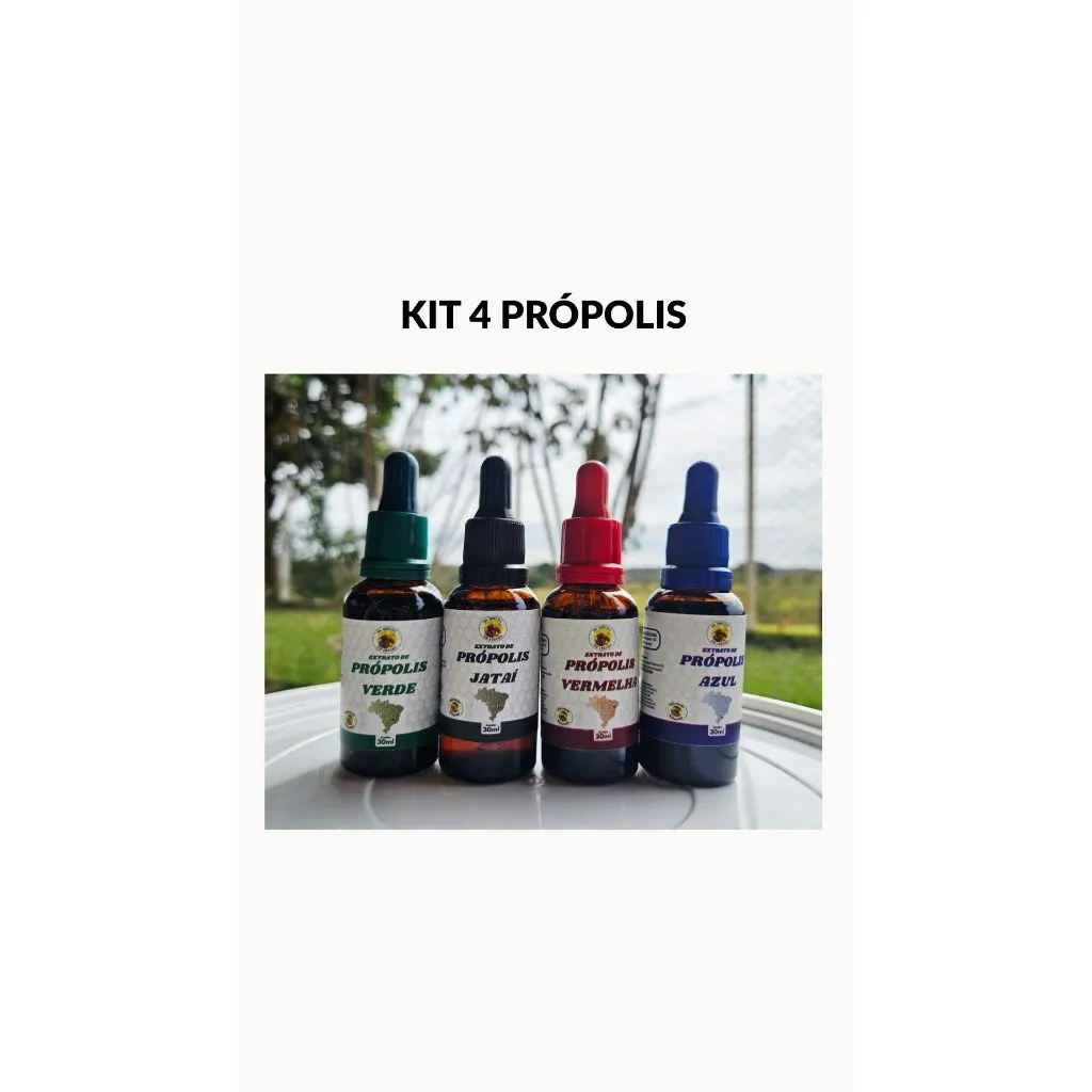 Extrato Própolis Kit Saúde 4un De Abelha Em Abelha 30ml — 3