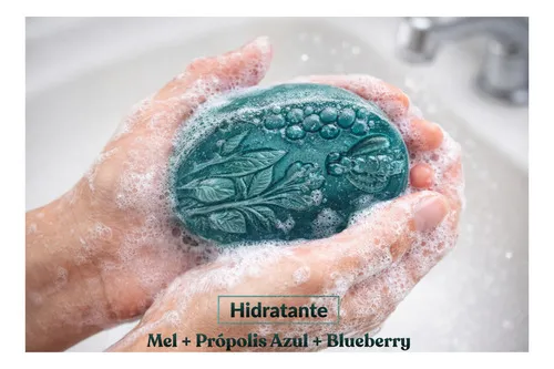 Kit 2 Sabonete Artesanal Mel + Própolis Azul + Blueberry 85g — 4
