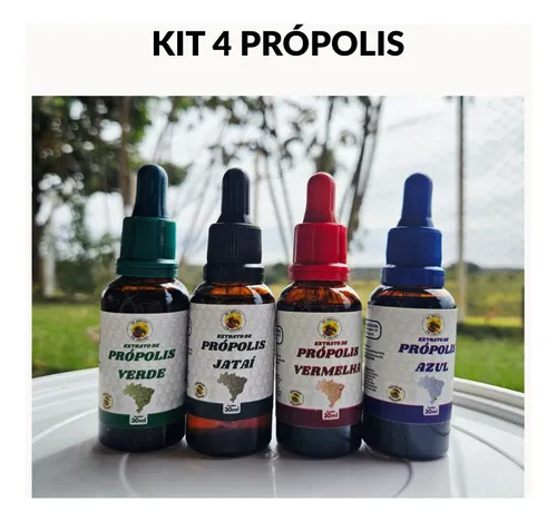 Kit Saúde Extrato Própolis 4un De Abelha Em Abelha 30ml — 2