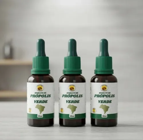 Extrato Própolis Verde Orgânico 3un Abelha Em Abelha 30ml — 3