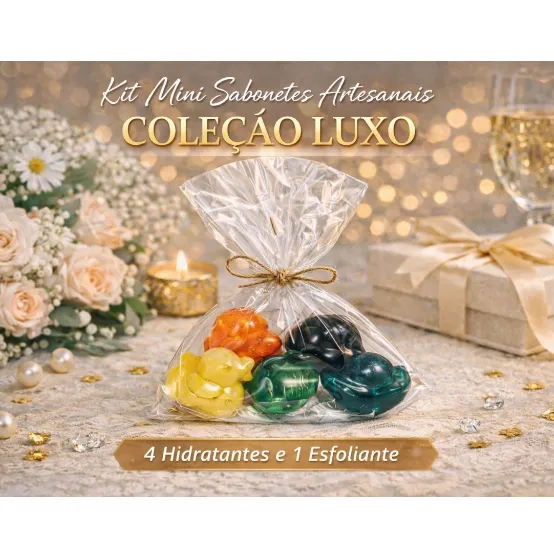 Mini Sabonete Artesanal Coleção Luxo Mel, Própolis e Frutas De Abelha Em Abelha 10g Cada Presente