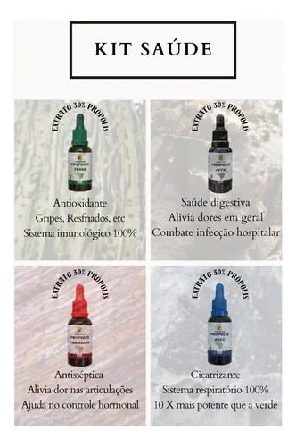 Kit Saúde Extrato Própolis 4un De Abelha Em Abelha 30ml — 3