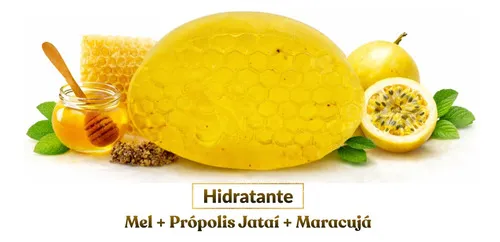 Kit 2 Sabonete Artesanal Mel + Própolis Jataí + Maracujá 85g — 2