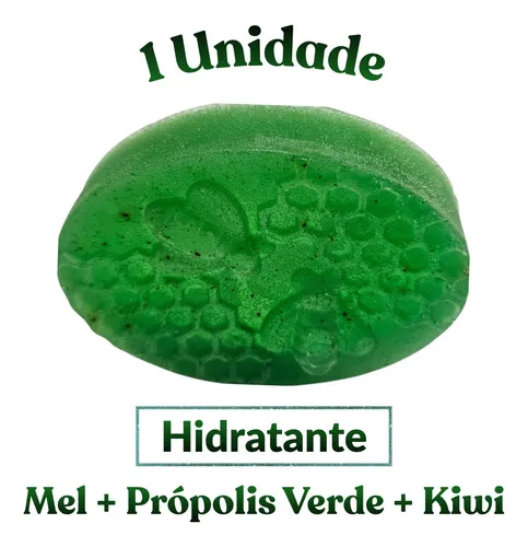 Kit 1 Sabonete Artesanal Mel + Própolis Verde + Kiwi 85g